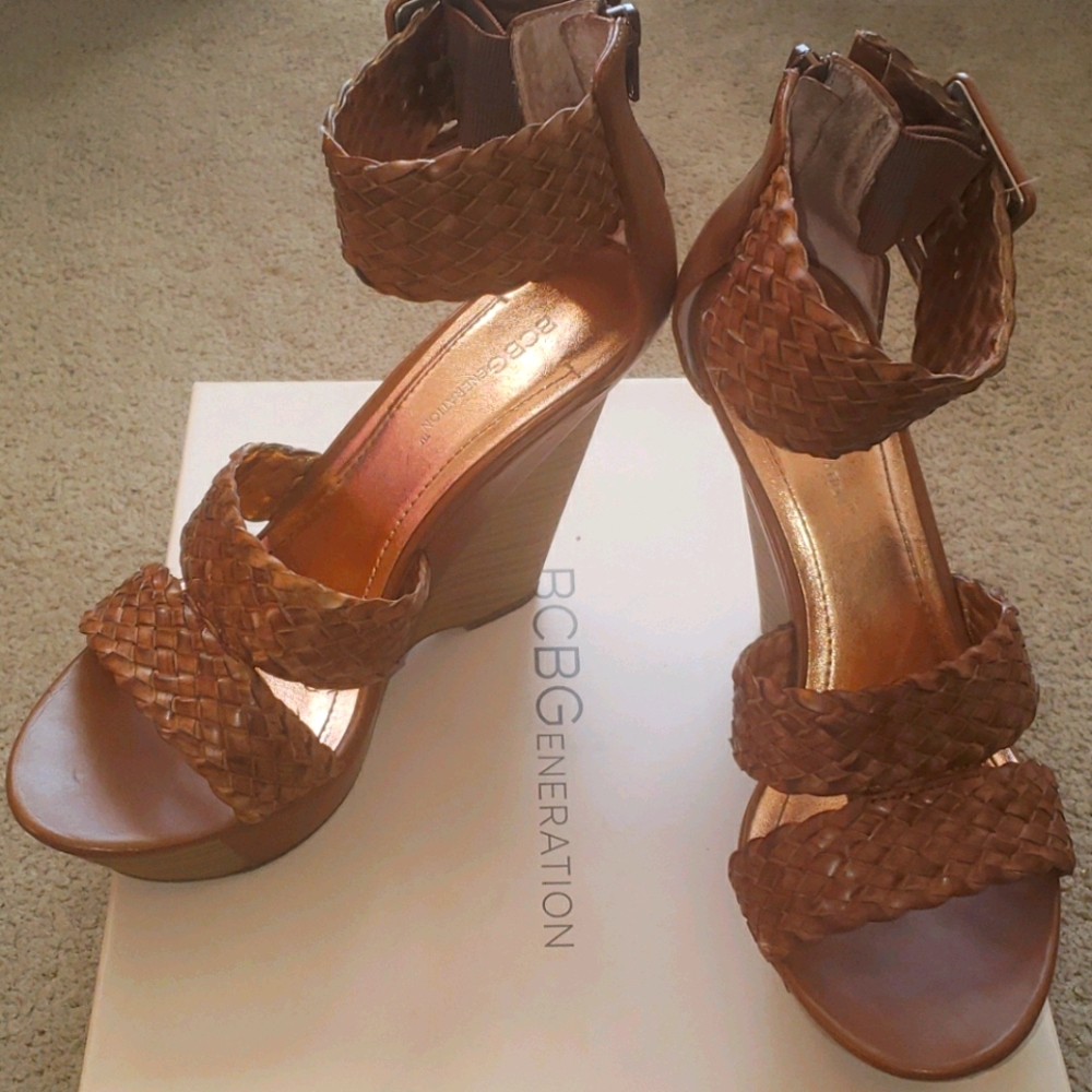 BCBG wedge sandals